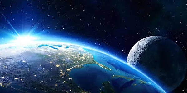An image of a blue planets