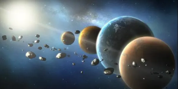 An image of a blue planets
